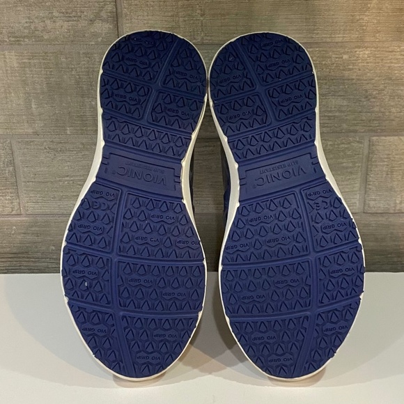 Vionic Fiona Pro Slip On Slip Resistant Shoes in Navy Chevron Size 8 - Picture 9 of 12